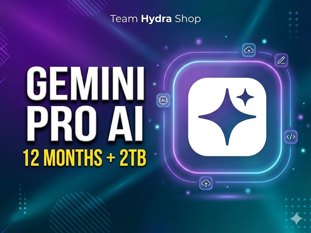 Gemini Pro AI – 12 Months Official Subscription with 2TB Storage (Email Activation)